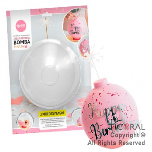 SET DE 2 PLACAS CAKE SORPRESA PIÑATA BOMBA x 1